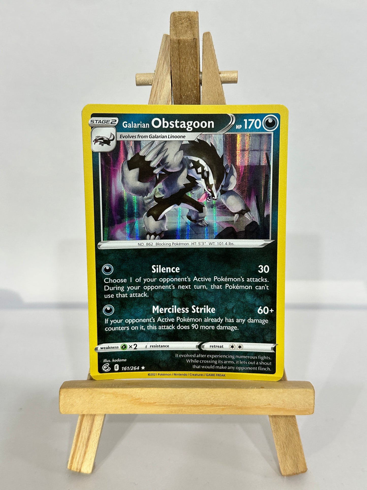 Galarian Obstagoon (SWSH Fusion Strike) Holo