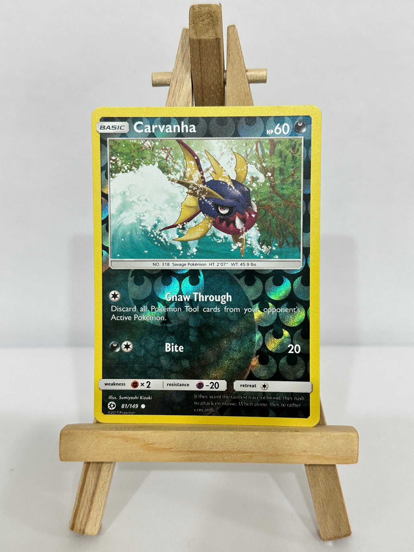 Carvanha (SM Base Set) Reverse Holos