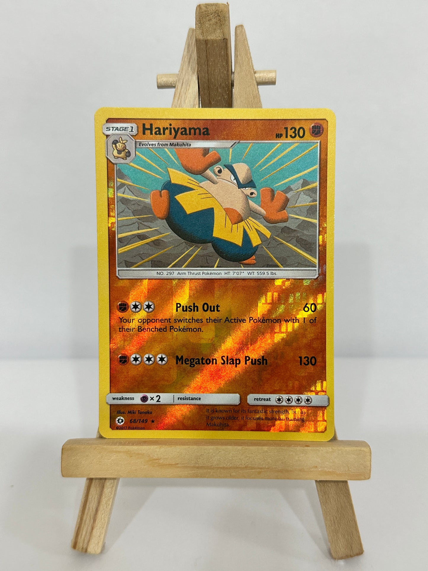 Hariyama (SM Base Set) Reverse Holos