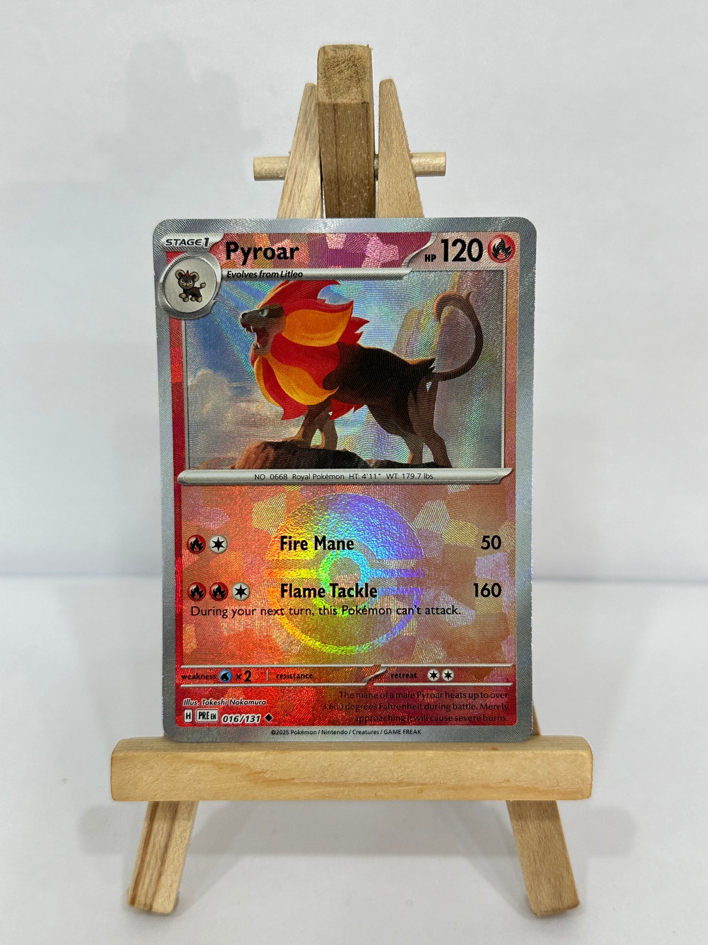 Pyroar (SV Prismatic Evolution) Pokeball Reverse Holo