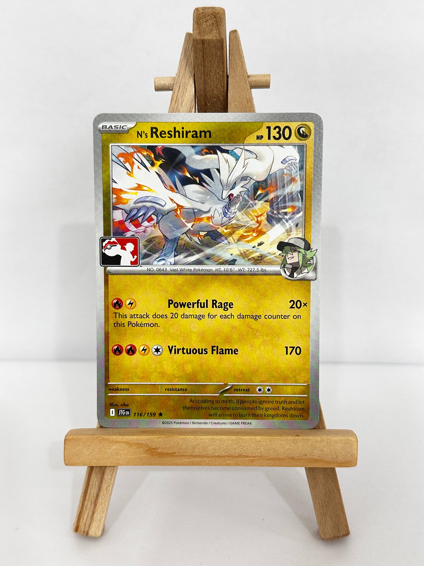 N’s Reshiram (Play! Pokémon Stamped)