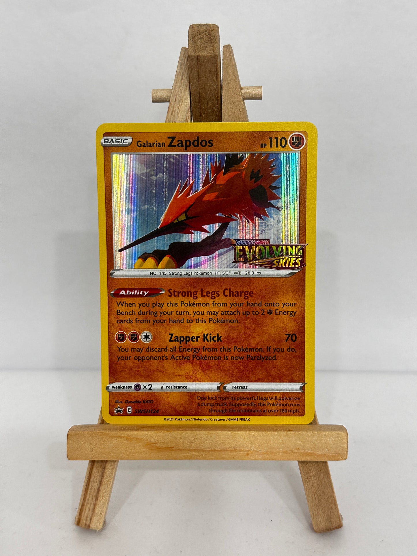 Galarian Zapdos (SWSH124) Prerelease Promo Stamped