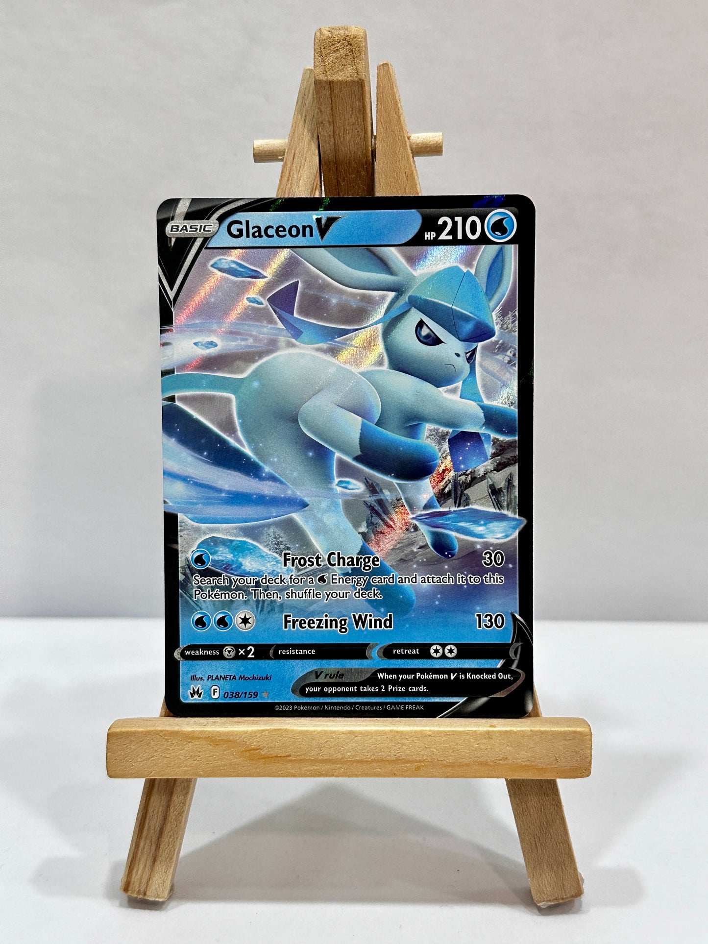 Glaceon V 038/159 (SWSH Crown Zenith)