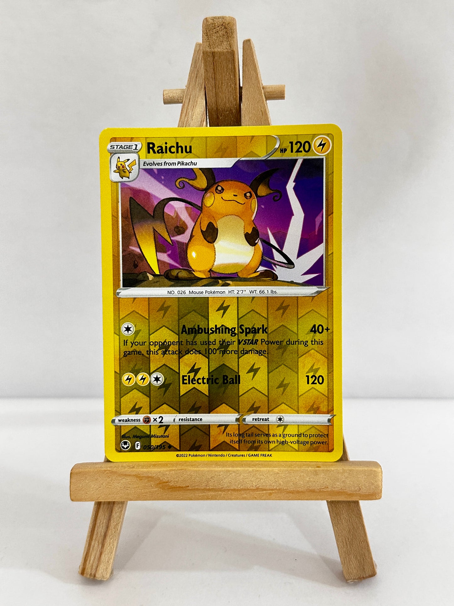 Raichu 050/195 (SWSH Silver Tempest) Reverse Holo