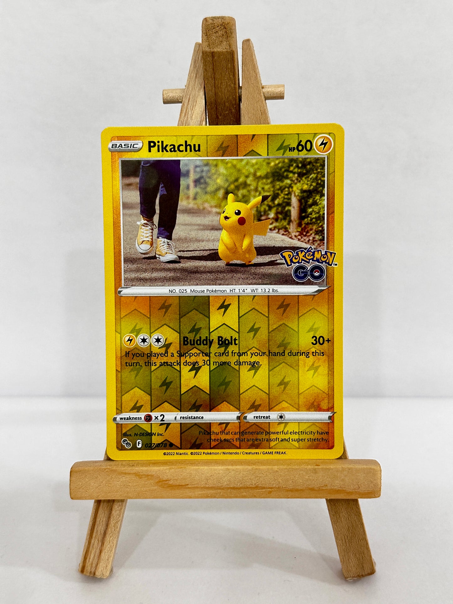 Pikachu 027/078 (SWSH Pokemon Go) Reverse Holo