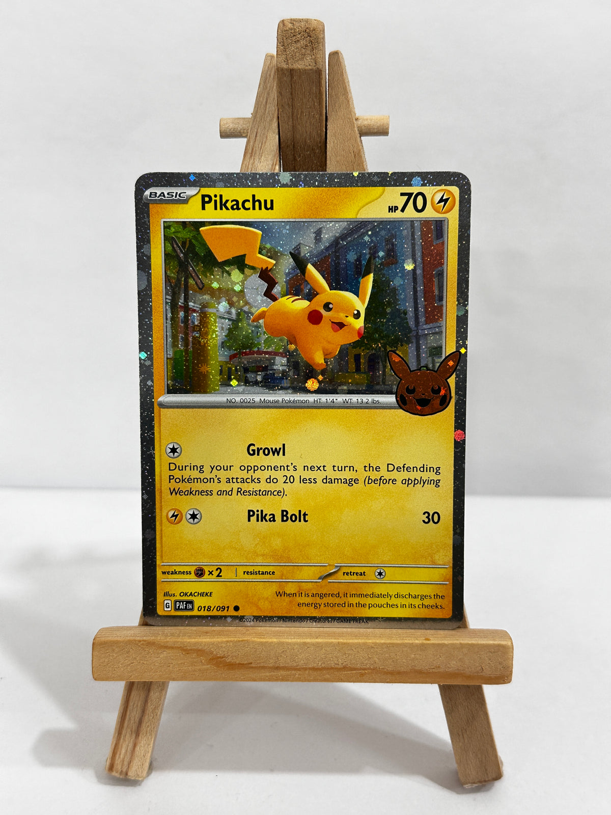 Pikachu (Trick or Trade) Cosmo Holo Double Swirl π