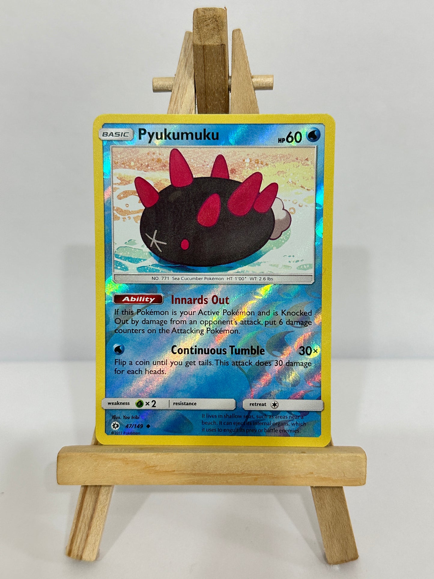 Pyukumuku (SM Base Set) Reverse Holos