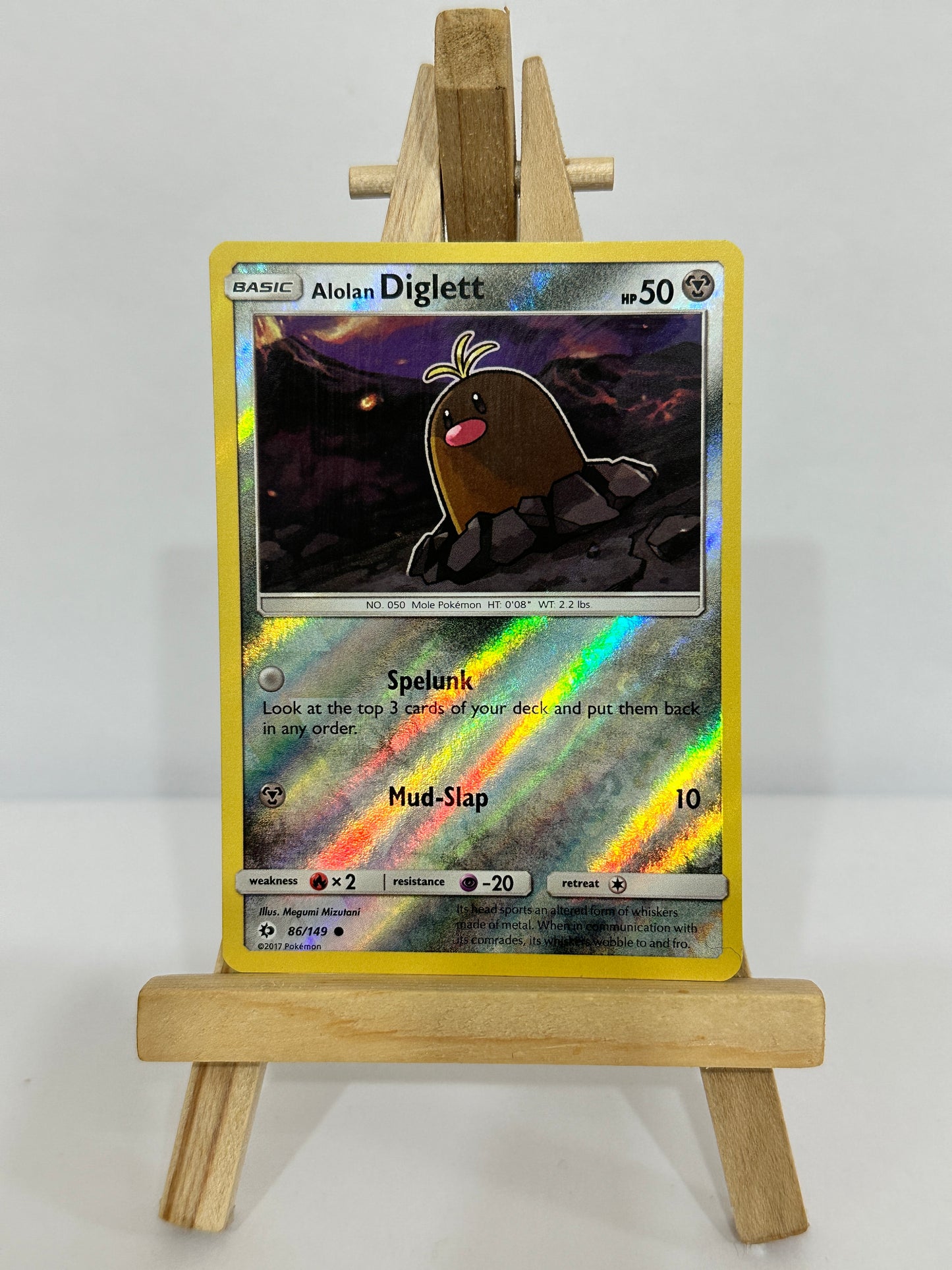 Alolan Diglett (SM Base Set) Reverse Holos