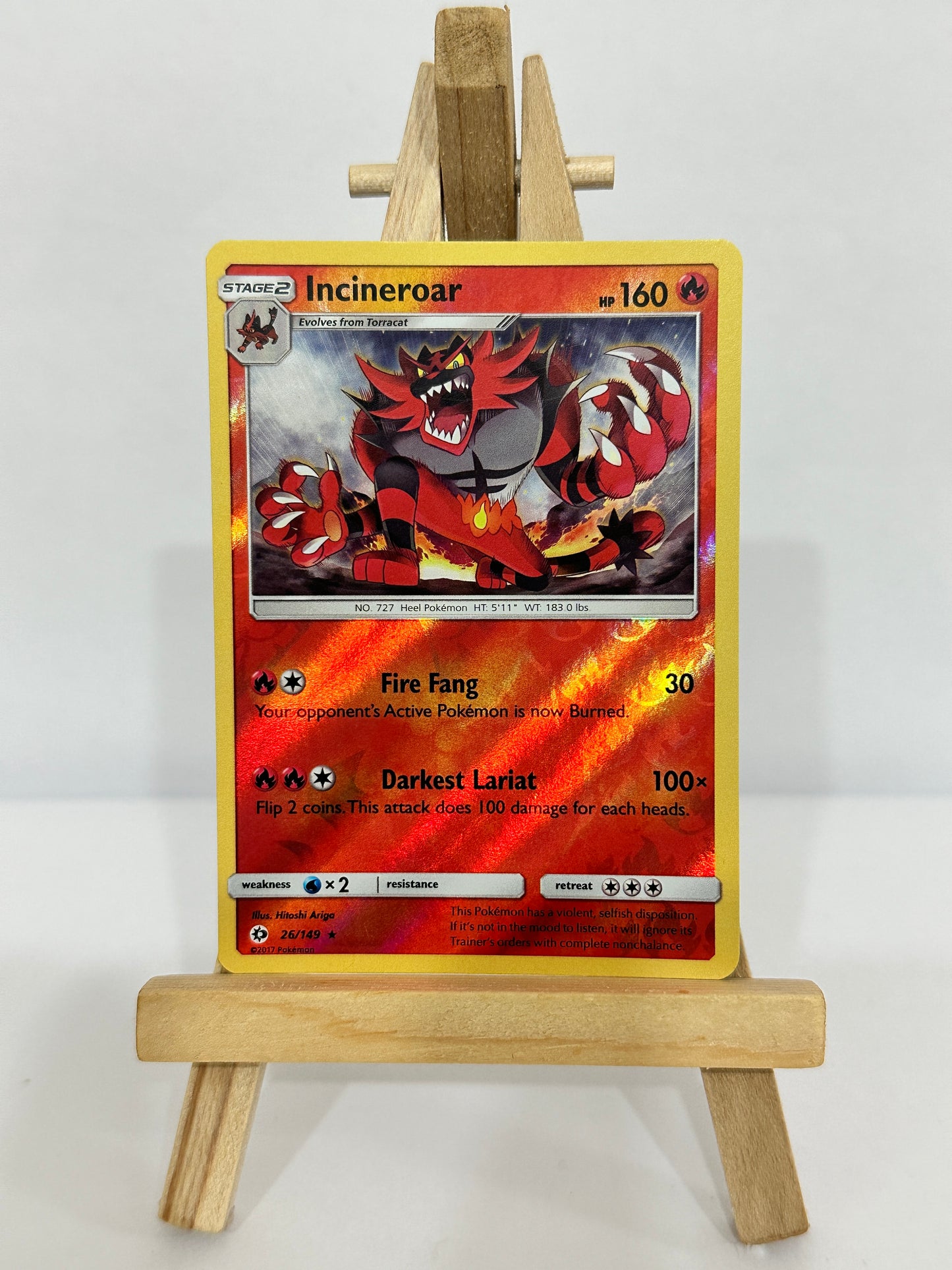 Incineroar (SM Base Set) Reverse Holos