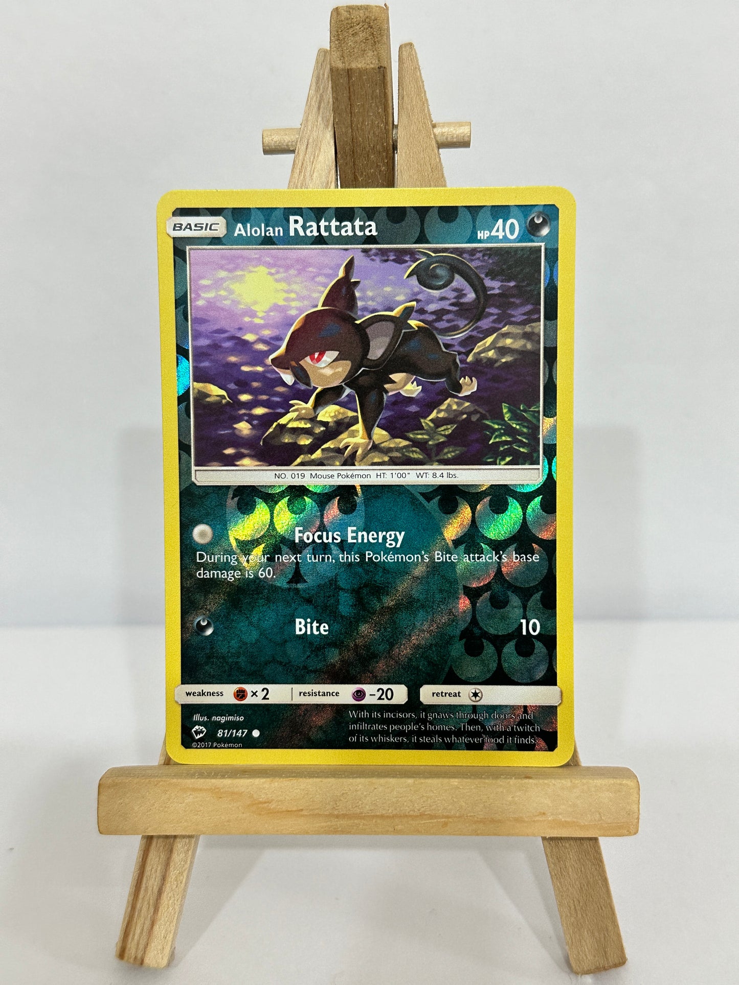 Alolan Rattata (SM Burning Shadows) Reverse Holos
