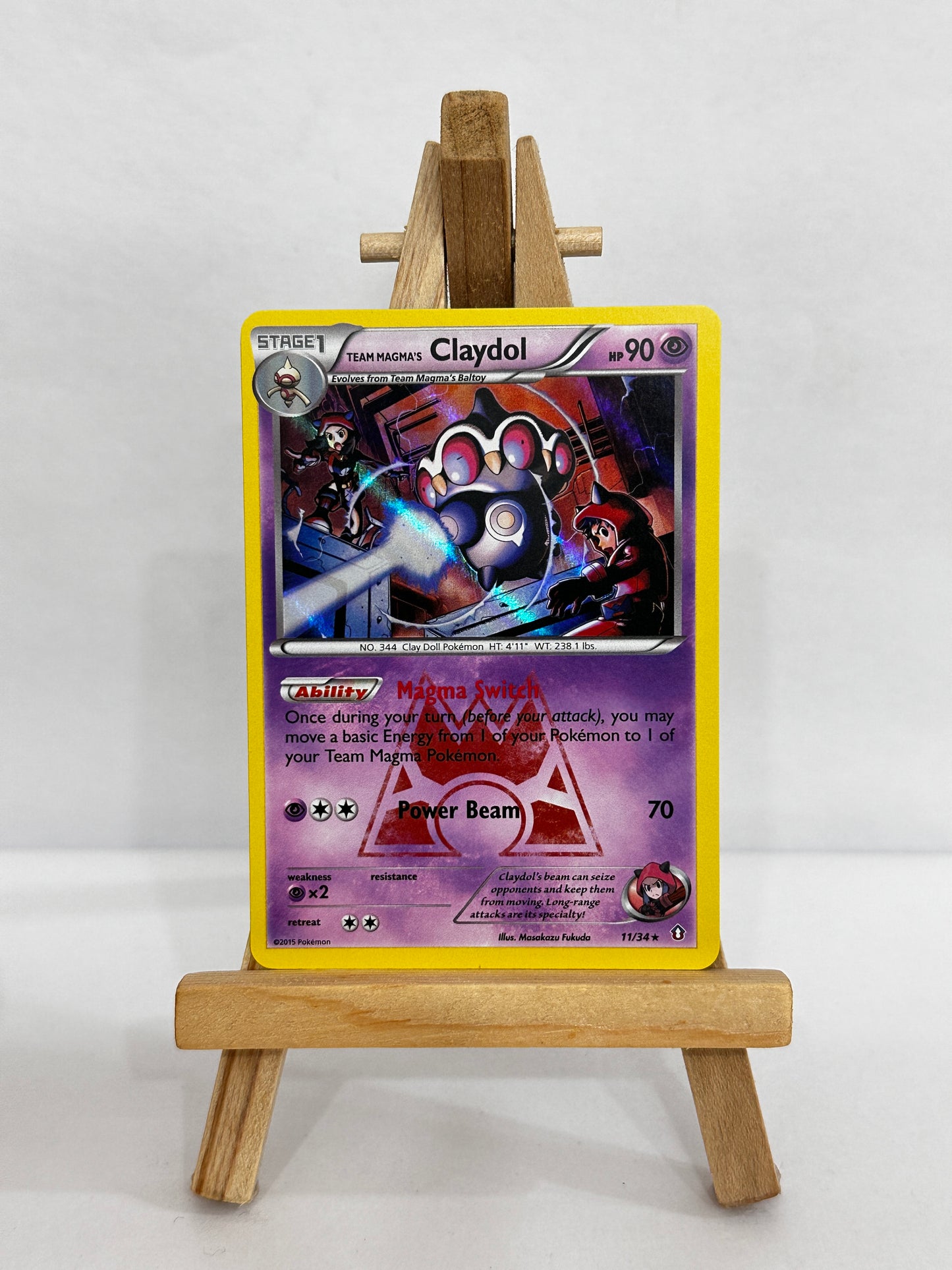 Team Magma’s Claydol (XY Double Crisis) Holo