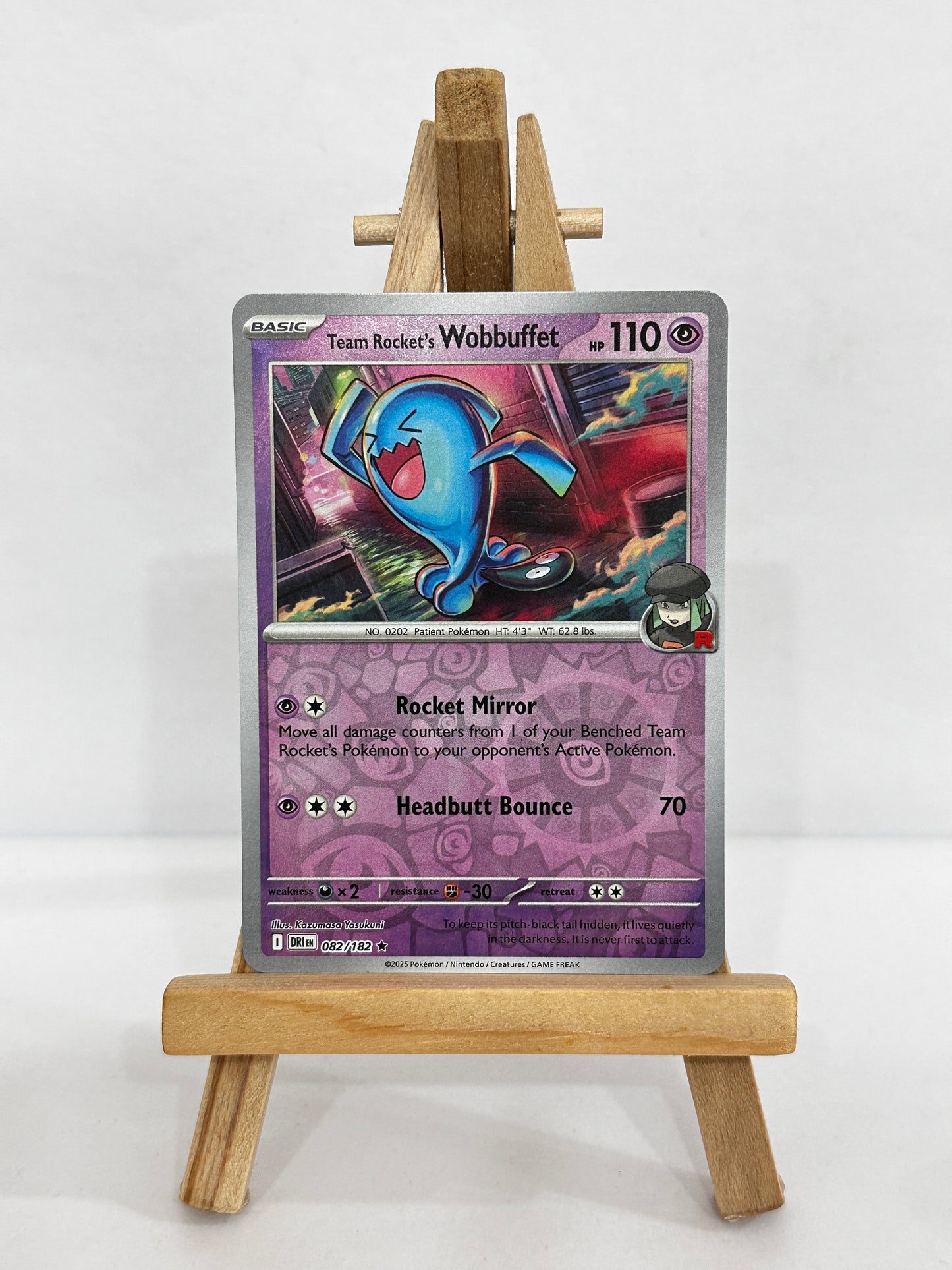 Team Rocket’s Wobbuffet (SV Destined Rivals) Reverse Holo