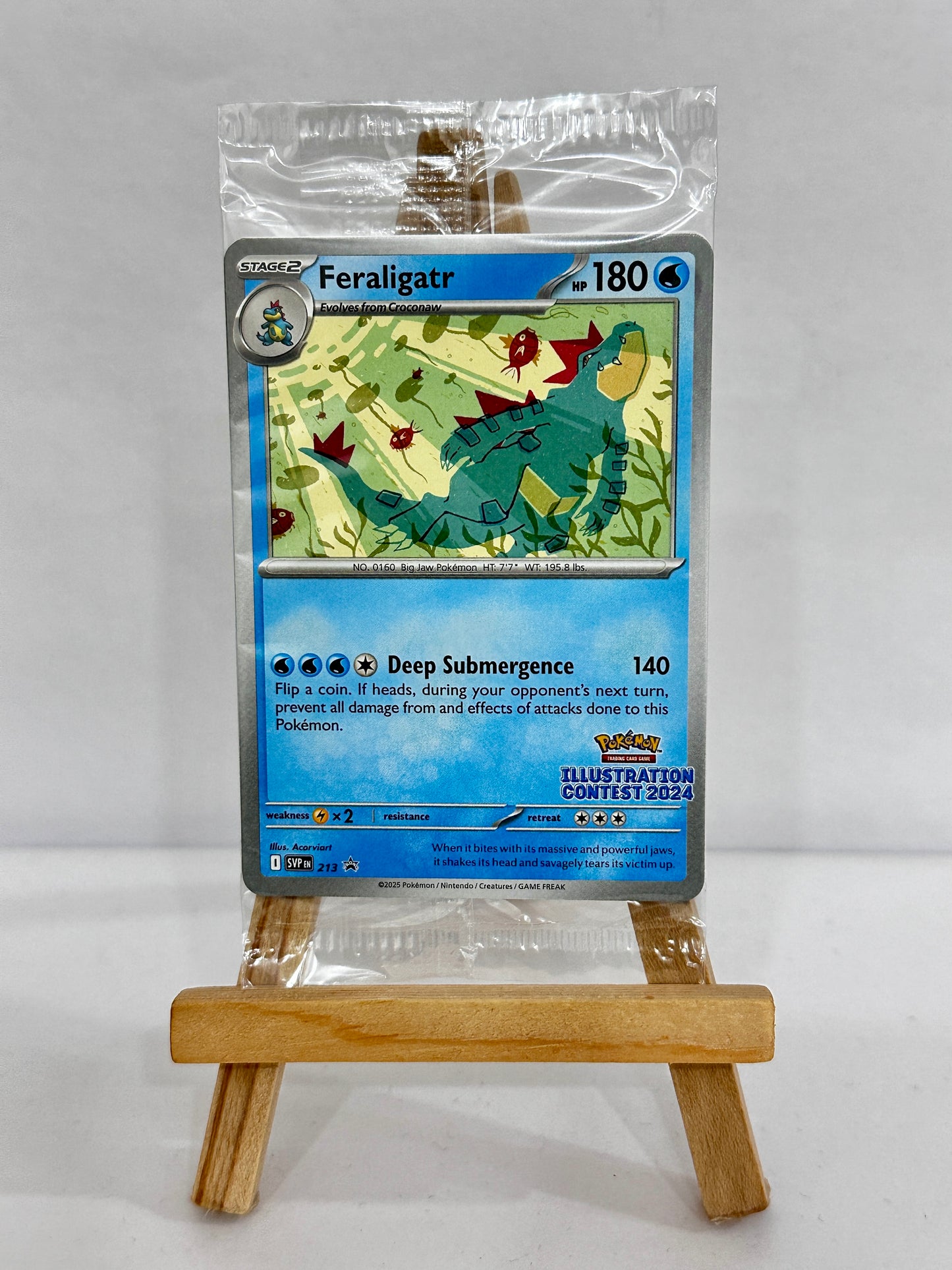 Feraligatr/Pikachu/Toxtricity ex Illustration Contest 2024 Sealed Promo