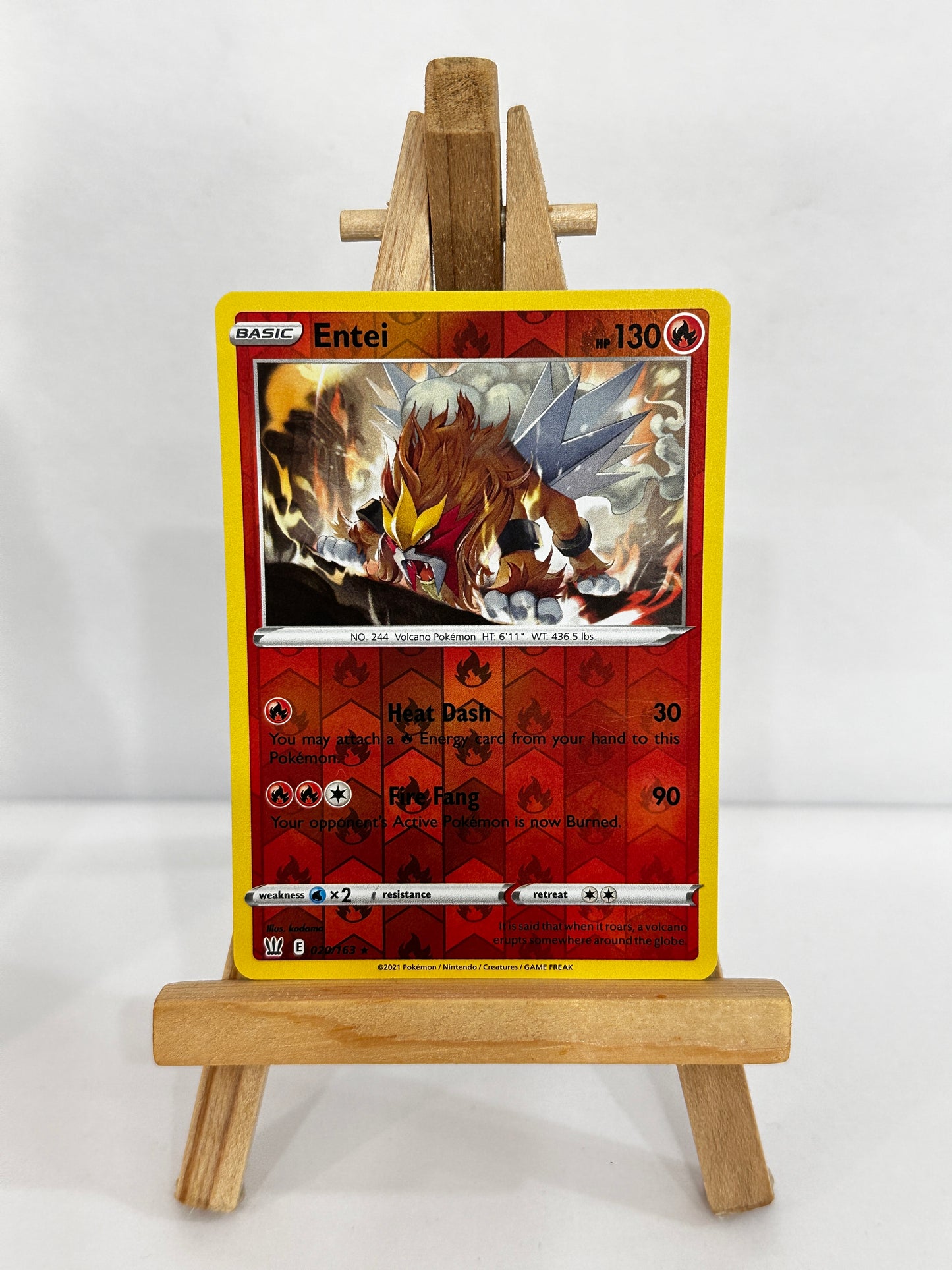 Entei (SWSH Battle Styles) Reverse Holo